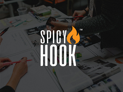 Spicy Hook Logo 3d agency creative agency flame logo orange spicy spicy hook