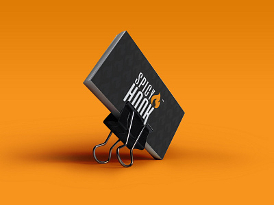 Spicy Hook Business Card 3d agency business card creative agency flame orange spicy spicy hook