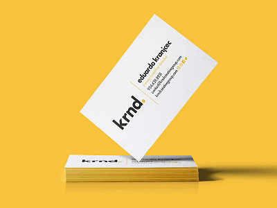 Krnd Business Card Mockup agency branding business card kerned krnd logo minimalistic type typography