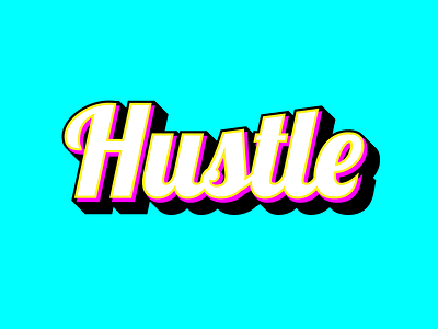Hustle cmyk hustle illustartor type typography