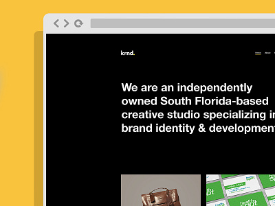 krnd website clean creative studio krnd minimal typography ui ux web design yellow