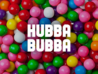 Modern Hubba Bubba Logo colorful gum ball hubba bubba logo modern typography