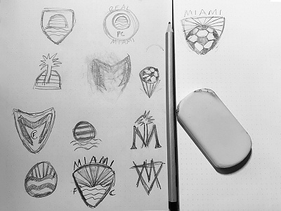 Miami FC Sketches (Personal Project) futbol logo miami miami fc mls sketches soccer