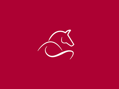 Horse Icon burgundy equestrian horse horse logo icon minimal red