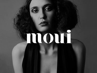Moui black branding fashion high end logo moui serif type typography white