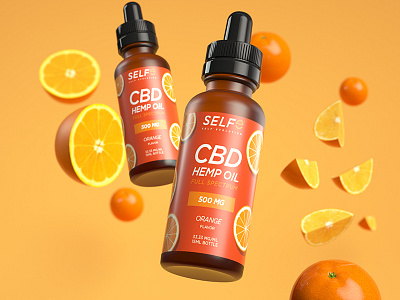 SELFe CBD Orange Packaging cbd cbd oil fruit fun orange packagedesign packaging splash