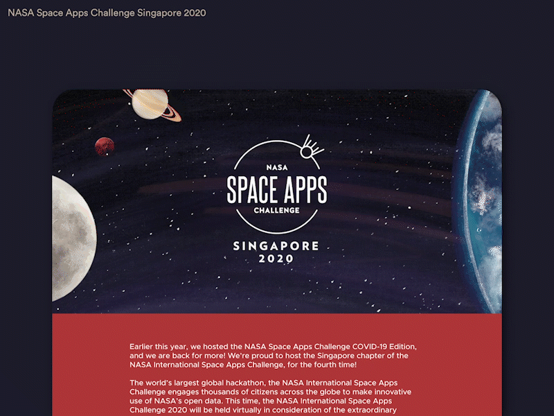 NASA Space Apps Challenge 2020