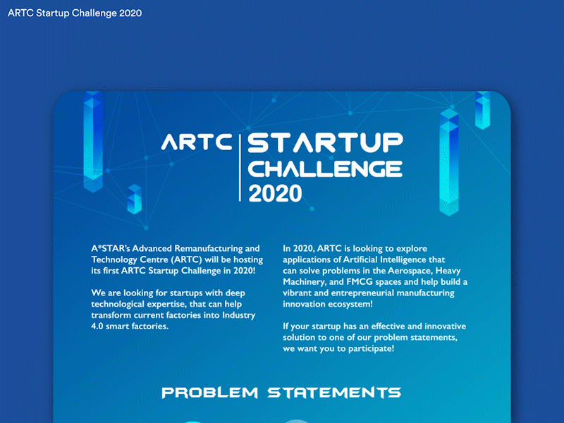 ARTC Startup Challenge 2020