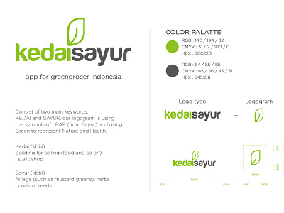 Kedaisayur Logo app design designer logo groceries icon illustration logo logo design logo designer logo gram logo graphic design logodesign logotype minimal