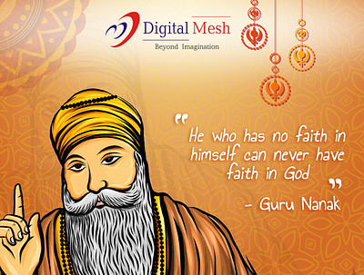 Happy Guru Nanak Jayanti! guru illustration thankyou