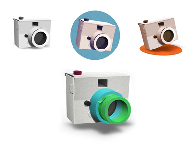 Papercraft icon: Camera