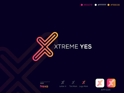 X Letter Logo Design For XtremeYES