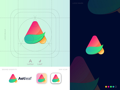 A Letter Logo Design For Aetleaf