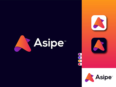 Letter A Modern Logo Design for Asipe