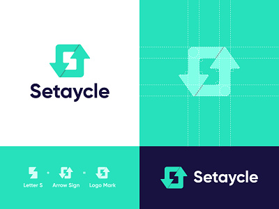 Recycling brand logo, Letter s logo design app icon arrow branding clean cleaning letter logo letter s logo design logos m n o p q r s t minimal modern recycle brand recycling logo s simple