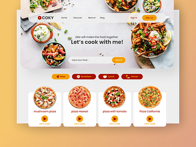 COKY - Cooking web design ui ux web website