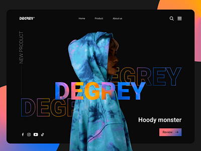 Remake landing page - DEGREY - Local brand fashion branding dark mode design ui ux web website
