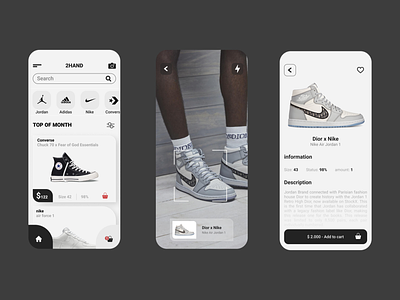 2HAND - Shoe hunting application app design ui ux