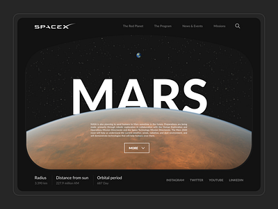 passion for astronomy dark mode design ui ux web website