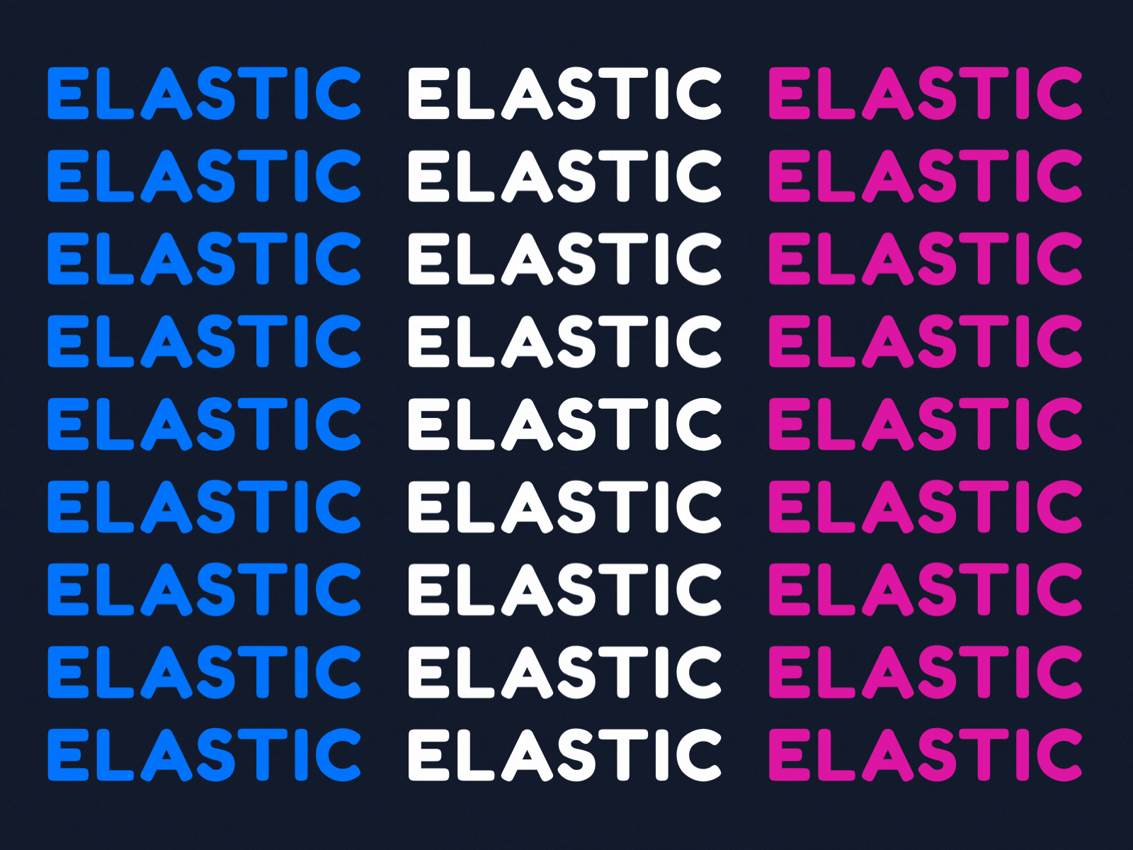 kinetic typography. elastic type