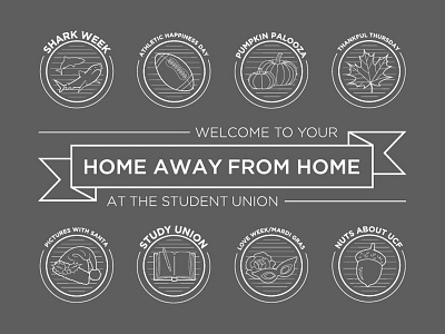 Home Away From Home apparel design banner fall icons tshirt tshirt design ucf