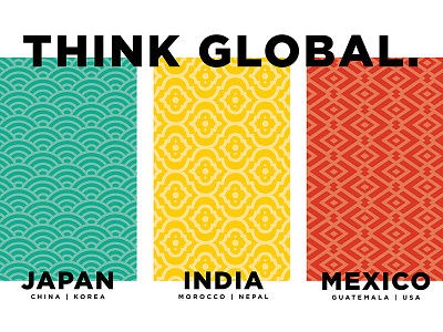 Think Global // Patterns global india international japan mexico pattern patterns tessellation