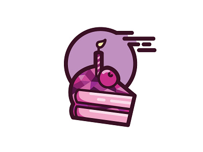 Get That Cake birthday birthday cake cake candle cherry icon pastry vector