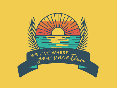 Florida Livin' beach florida icon illustration ocean orlando sunset tropical tshirt design vector vector illustration