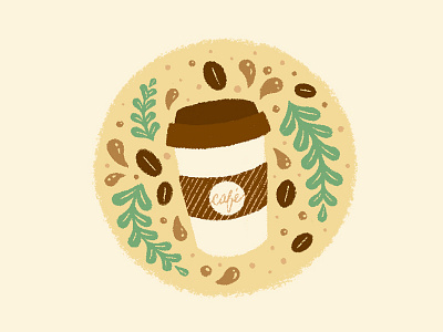 I Like You a Latte cafe coffee coffee beans icon illustration leaves