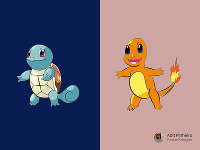 Inspired Sketches 02 : Squirtle & Sketchy Charmander design digital art graphic design illustration ipad pokemon