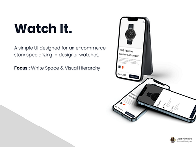 UI/UX Design 01 : Watch It design design shot figma mockup not ux product ui uidesign userinterface visual hierarchy watches white space