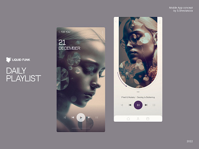 Daily playlist | Mobile App concept midjourney mobile musicapp musicplayer player