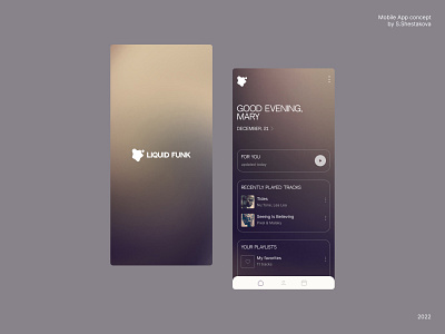 Daily playlist | Mobile App concept