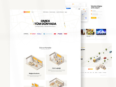Omex Logistics - Home Page concept home page illustration minimal productpage ui ux web