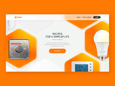 Hive — Actions clean concept design flat home page interaction minimal new product productpage ui ux web web site