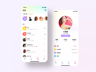 Chat dating ui ux app design ui ux