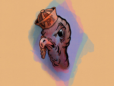 Virginia Tech Hokies: The Fighting Gobblers of VPI animal illustration college sports halftones hokies illustration illustration art illustrator mascot mascot character mascot design mascot logo mascotlogo procreate sports sports design sports logo sports logo design sports logos