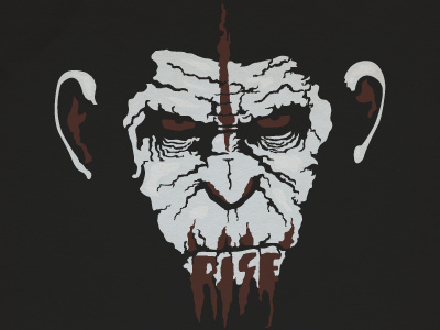 Rise apes screen print vector