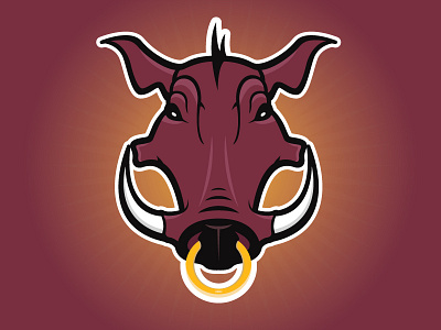 Washington Redskins Logo Redesign-V2 badge football icon logo nfl redesign redskins warthogs washington redskins