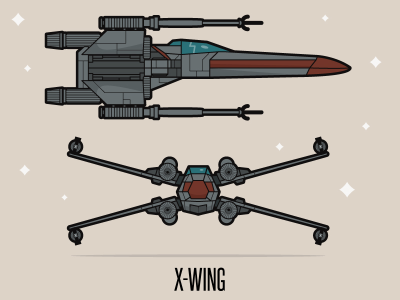 X Wing designed by Jimmy Henderson. 