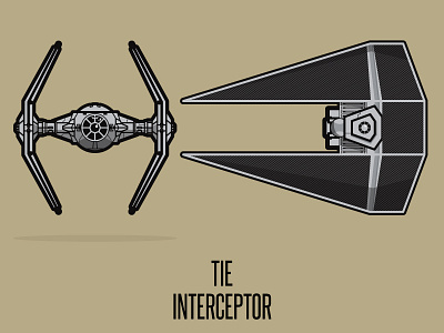 Tie Interceptor badge i am your father icon illustration star wars the empire the force tie interceptor vector