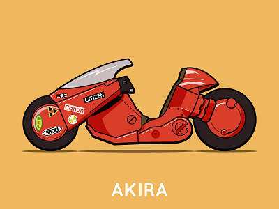 Akira Bike akira anime bike design illustration japan motorcycle tokyo vector
