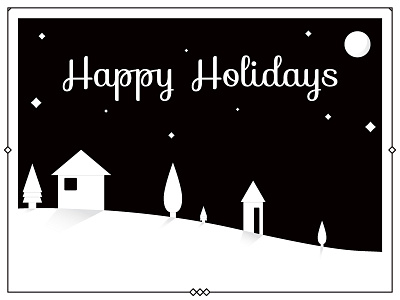 Happy Holidays christmas happy holidays holidays paper cut snow snowy night vector white christmas