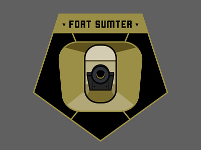 Fort Sumter Badge army badge design fort sumter illustration logo vector
