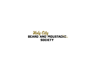 Holy City Beard and Moustache Society design hipster logo redesign type design typography vector