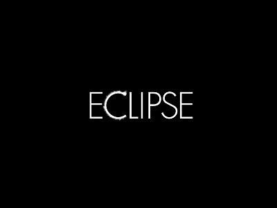 Eclipse 2 black brand design eclipse halftone logo type typography vector white wordmark