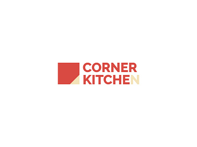 Corner Kitchen Logo branding design logo red type typography vector