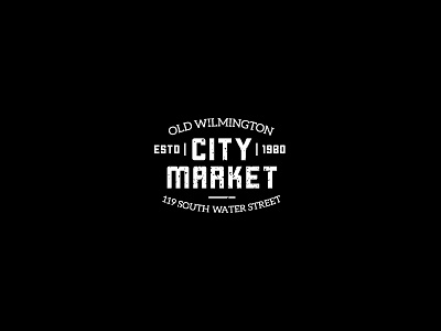 Old Wilmington City Market Logo Refresh black and white brand branding logo refresh type typography vector