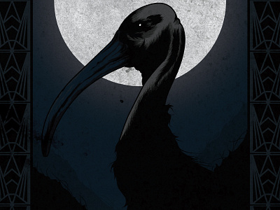 Wealth is Power activism awareness bird design graphic design ibis illustration moon
