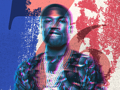 State of the Uniom 4/25 branding design graphics halftone illustration layers meek mill rap music texture